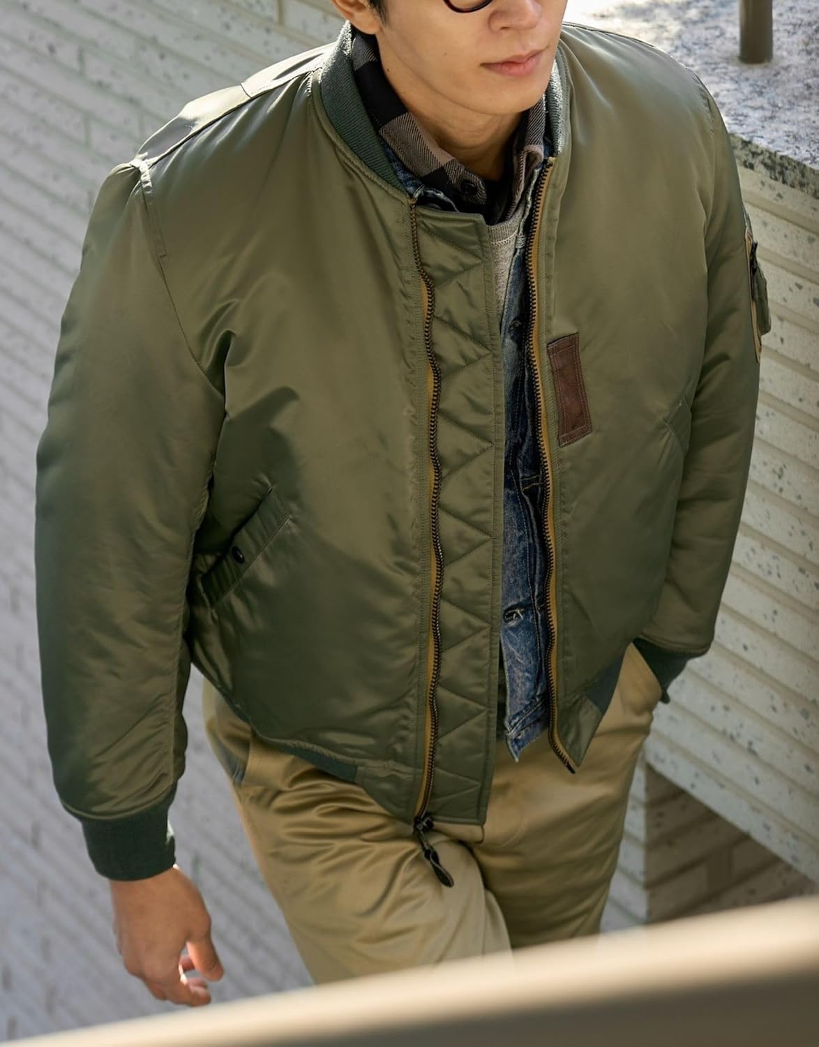 BAIMORE Unisex MA-1 Vintage Military Bomber Flight Cotton Jacket Workwear Outerwear for Fall and Winter Casual Wear