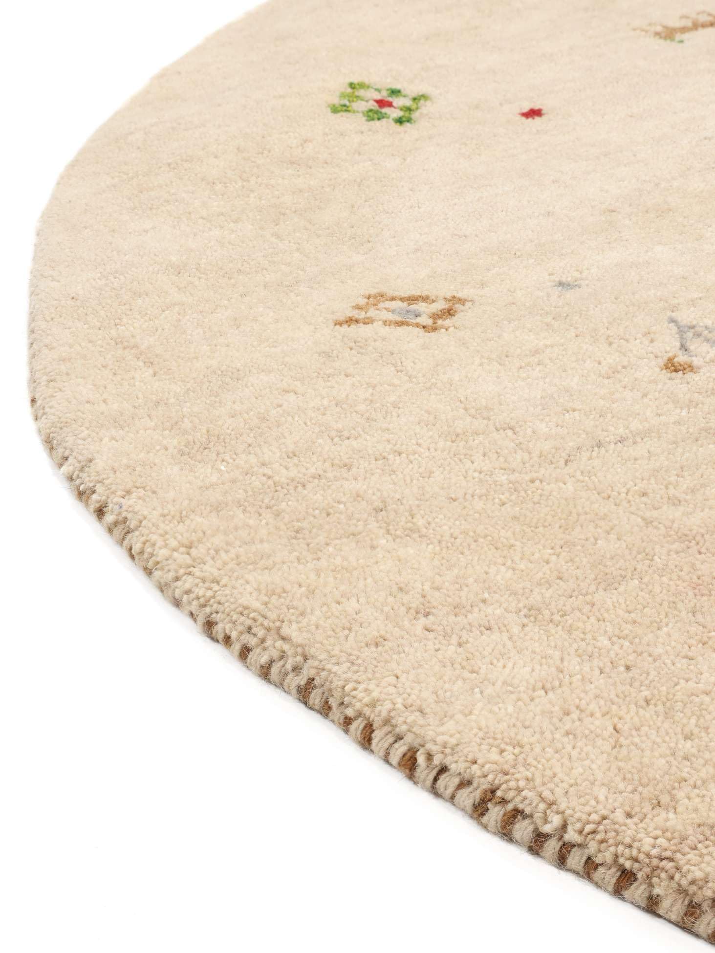 RugVista Gabbeh Giza Tapis, Ø 150 cm, Beige