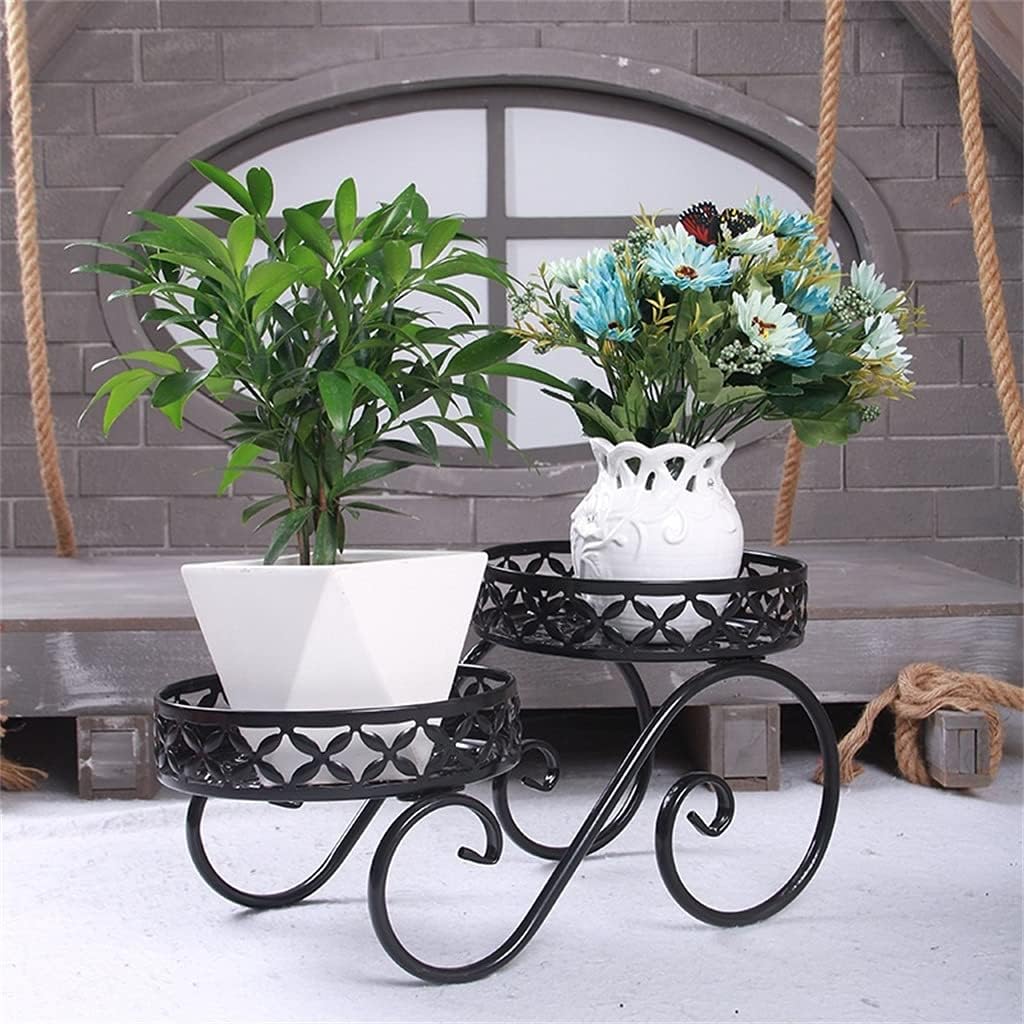 Stands Indoor Shelf Plant Pot Stand Flower Holder Shelf Decor Garden Rack Outdoor Balcony(D)