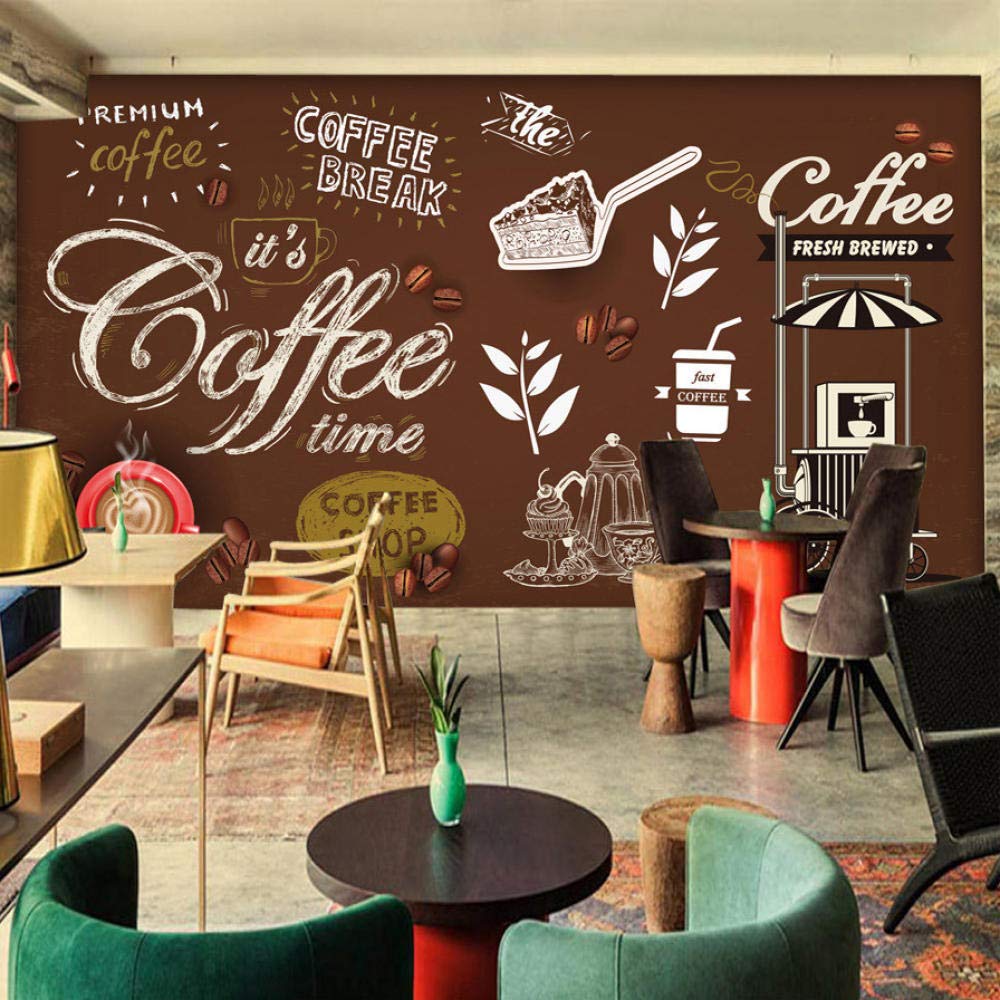 Personalizado De Cualquier Tamaño Estilo Europeo Retro Pintado A Mano Cartel Mural Papel Tapiz Cafetería Restaurante Fondo Papel De Pintura De Pared,200 * 140Cm
