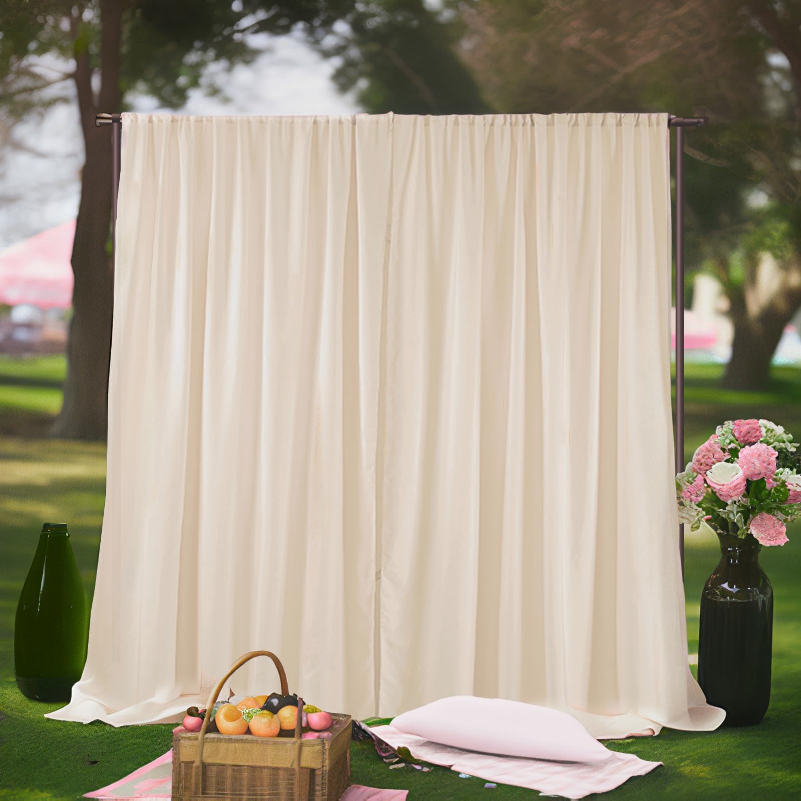 Amazon.com : SFN SKY 10ft x10ft Champagne Spandex Curtain Party ...
