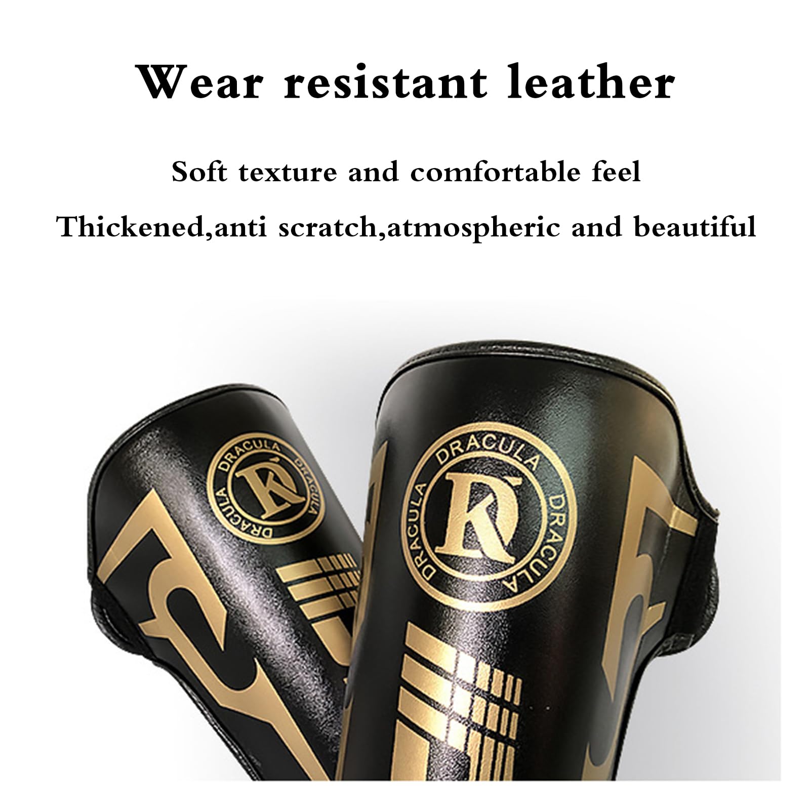 ProtèGe Tibias De Boxe,Protege Tibia Boxe Thai,ProtèGe-Tibias De Sports De Combat,Doublure,Cuir,Absorbant Les Chocs,Confort Et LéGèReté,RéGlable,Kickboxing,EntraîNement,Boxe Et Arts Martiaux