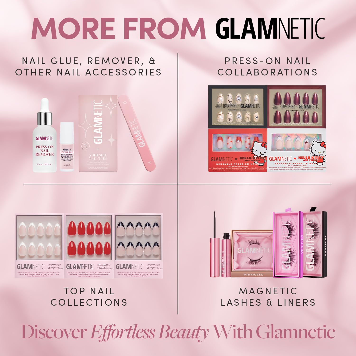 Glamnetic Press On Bezacetonowy zmywacz do paznokci przyklejanych, bezzapachowe serum do delikatnego usuwania sztucznych paznokci, 30 ml