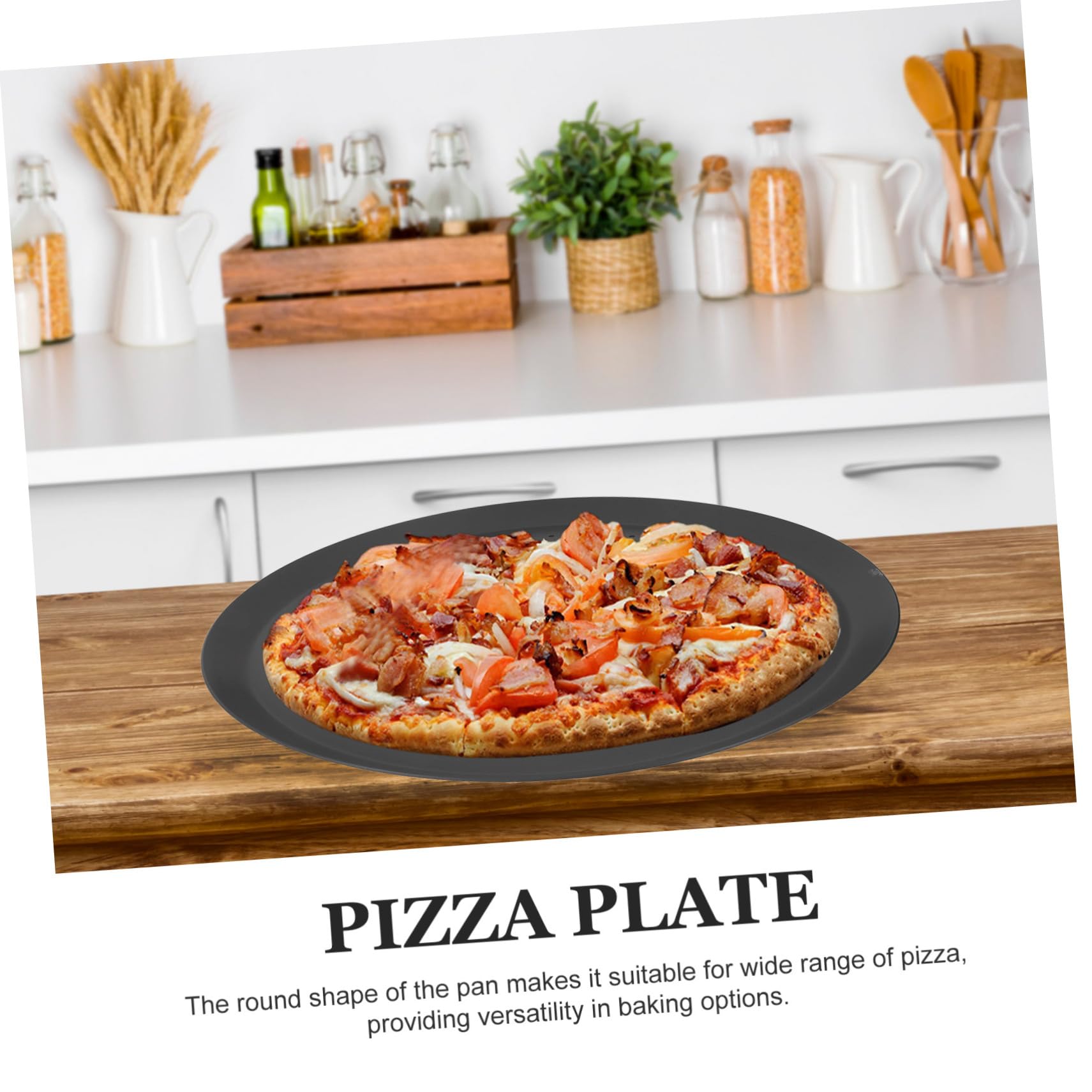 Bandeja para Hornear Pizza Redonda de 11 Pulgadas de Aleación de Aluminio | Antiadherente Agujeros, Circulación Uniforme del Calor, Limpieza Fácil