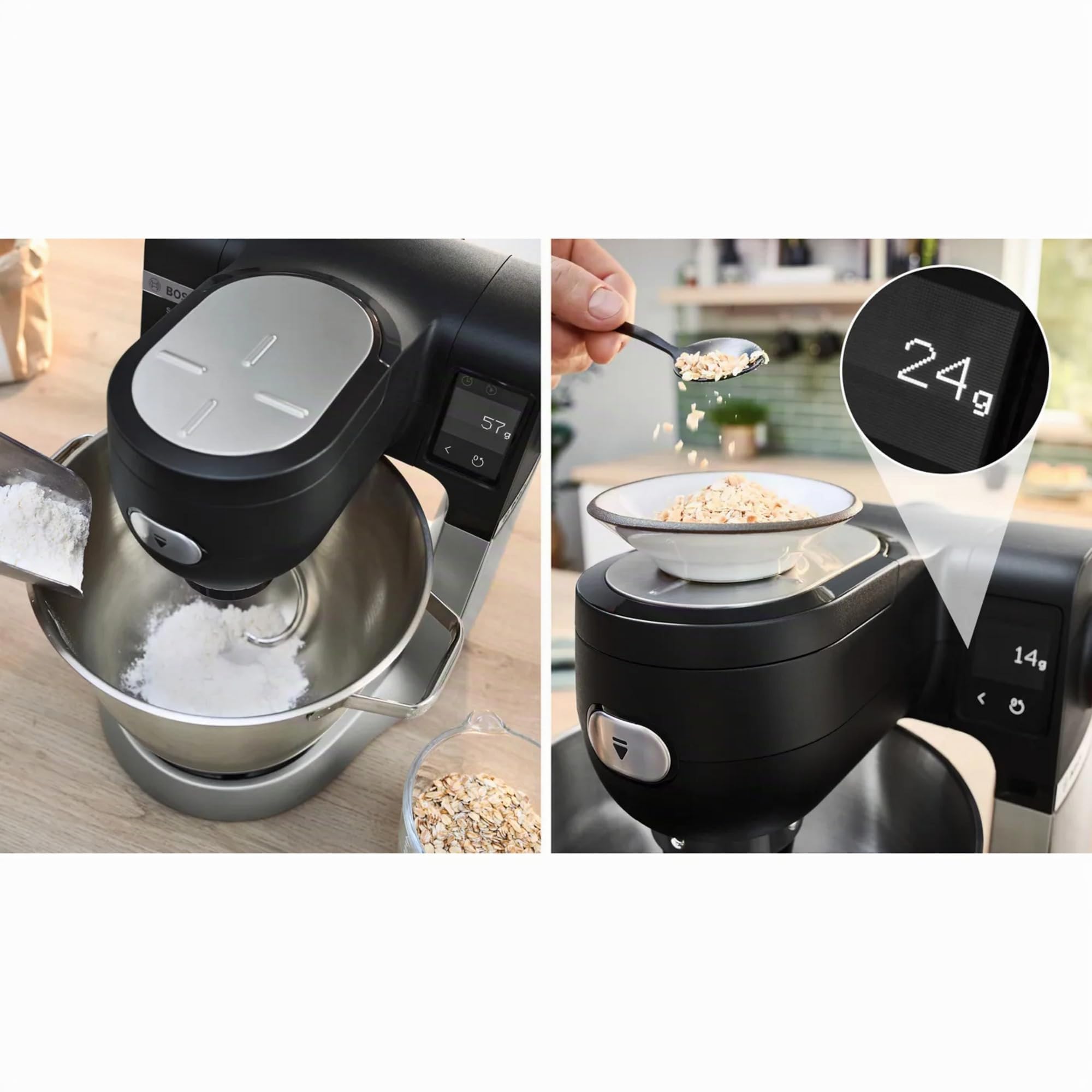 Bosch - Robot de Cocina, Serie 6, 1600 W, Báscula incorporada, Acero Inoxidable, MUMS6ZS17