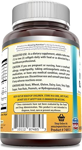 Miniatura 3 de Amazing Omega - Suplemento de cápsulas blandas de aceite de hígado de bacalao noruego de 1250 mg  Omega-3, EPA, DHA, vitamina A, vitamina D y