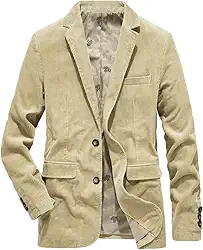 Blazer masculino vintage casual de veludo cotelê