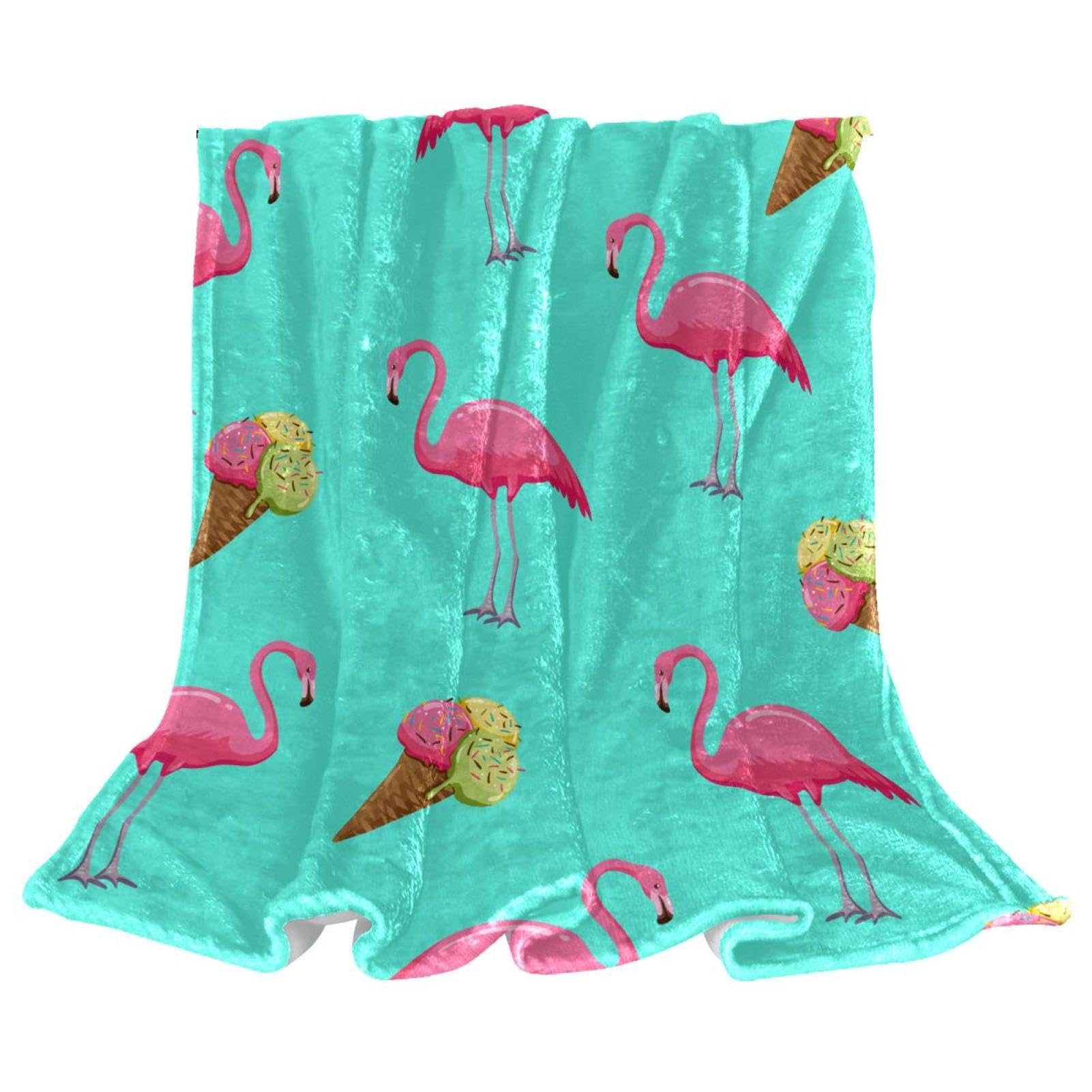 Couverture de canapé polaire flamant tropical douce et isolante