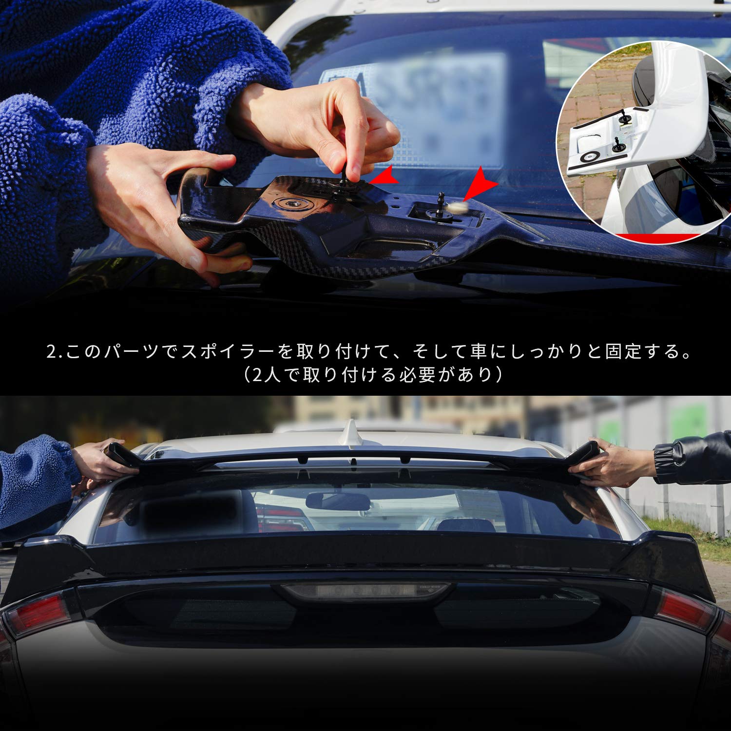 Amazon | YUANZHENGホンダ シビック ハッチバック ルーフスポイラ