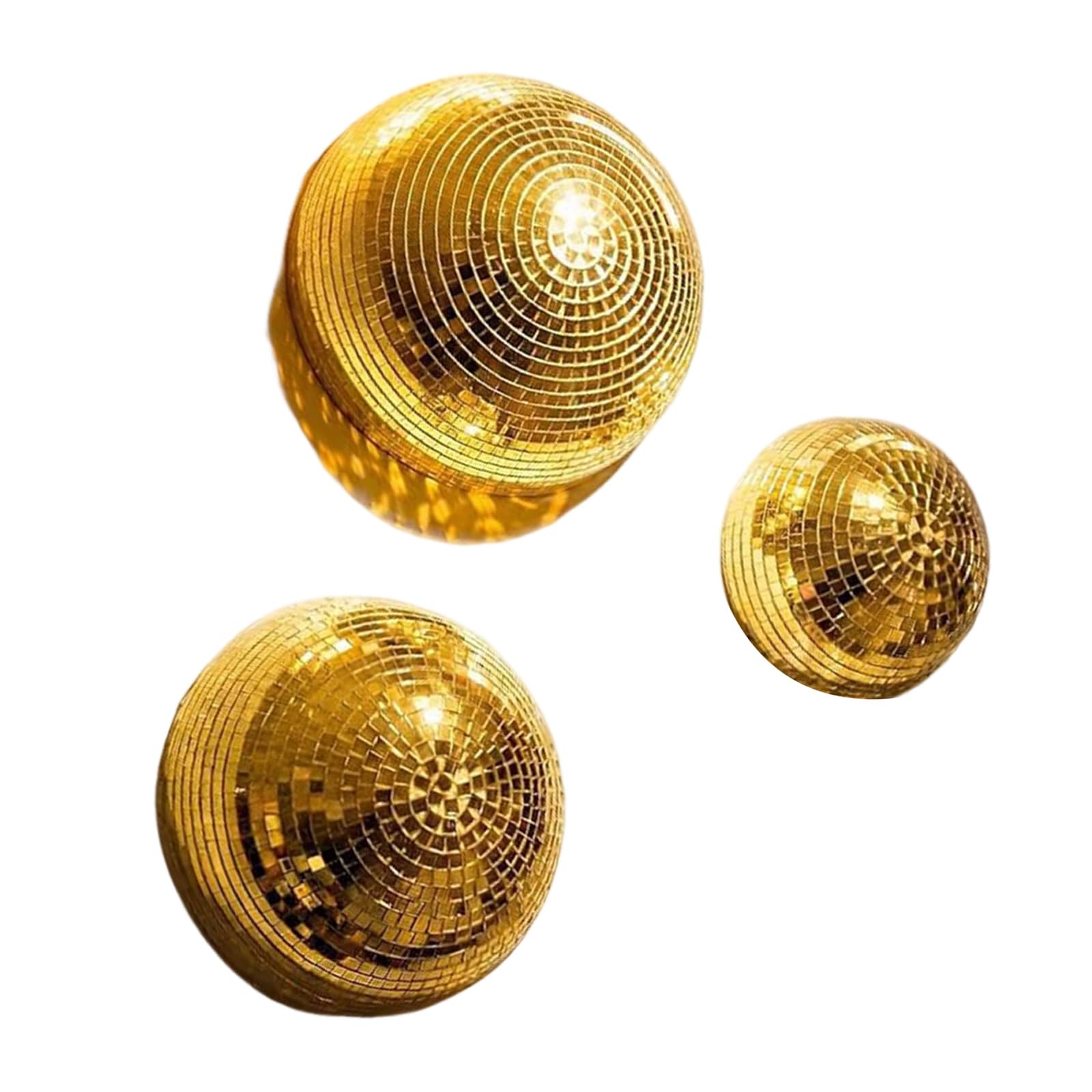 Wall Mounted Disco Glass Dome Set of 3, Reflective Decor with Adhesive for Celebration Backdrop and Room Accent Disco Half Dome Wall Decor Reflective Glass Party Backdrop Room Accent Photo Booth Dance