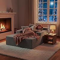 Vista 3 de Sytopia - Silla reposera con reposabrazos, sofá cama extragrande con 3 almohadas, cómodo sofá sin huesos, silla de lectura con cama para dormitorio