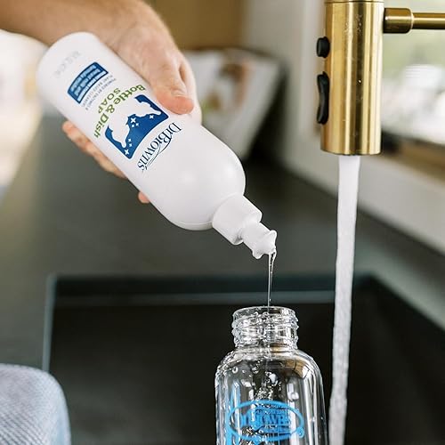 Miniatura 9 de Dr. Brown's Escurridor plegable para biberones con biberones y jabón para platos para biberones y accesorios para bebés, derivado de plantas, sin