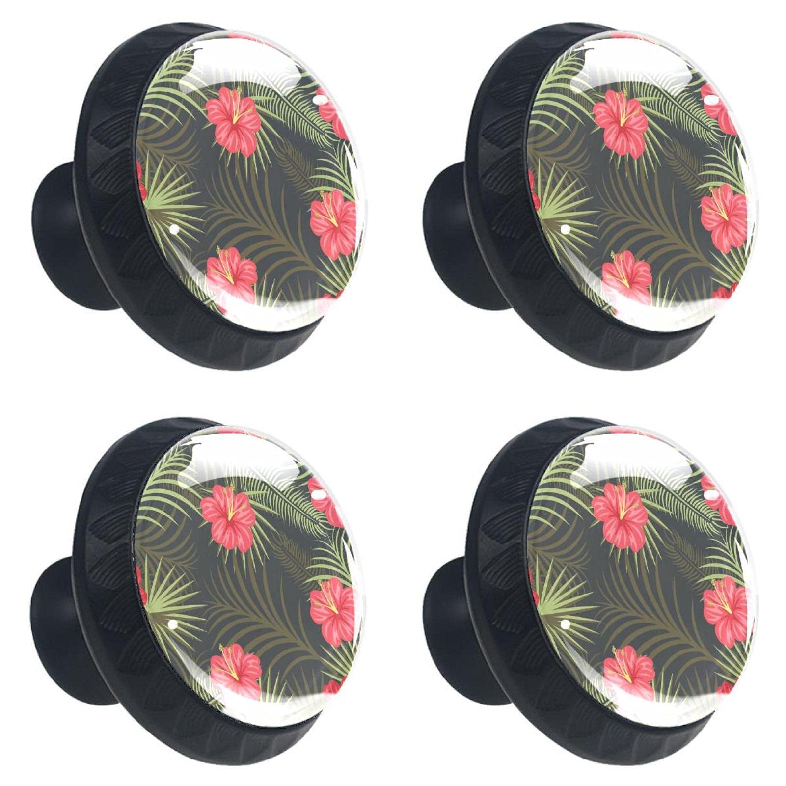 Boutons en verre haut de gamme vert tropical de 30 mm pour meuble et armoire