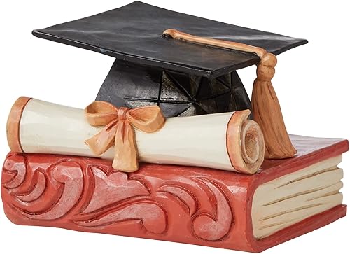 Enesco Jim Shore Heartwood Creek - Figura miniatura de graduación y diploma, 2 pulgadas, multicolor