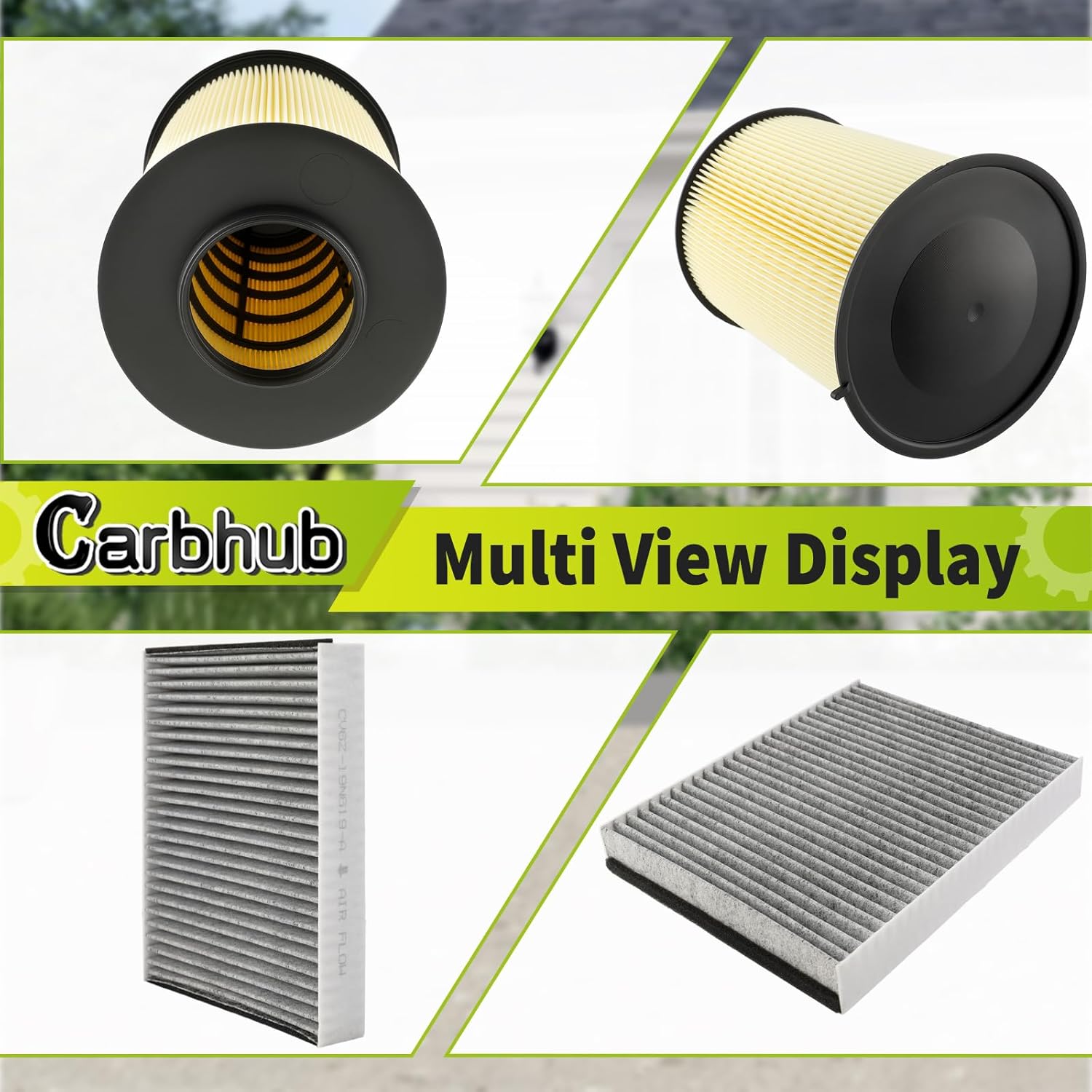 Carbhub Engine & Cabin Air Filter Compatible with Ford Escape 2013-2019 Focus 2012-2018 Transit Connect 2014-2016 for Lincoln MKC 2015-2019 Replace CA11114 CF11920 7M519601AC