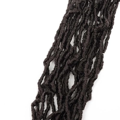 Miniatura 10 de Extensiones suaves de ganchillo de pelo sintético preanudado trenzas de ganchillo Goddess Locs (24 pulgadas (paquete de 6), 4#)