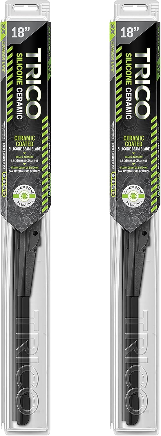 TRICO Silicone Ceramic Automotive Replacement Windshield Wiper Blade, Ceramic Coated