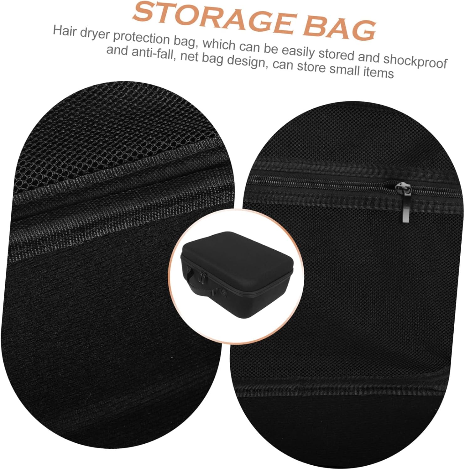 SOLUSTRE Hair Dryer Bag Hair Dryer Organizer Bag Portable Storage Case with Handle for Travel Business Trips and Home Storage 11.22 X 8.26 X 4.52 in image 3