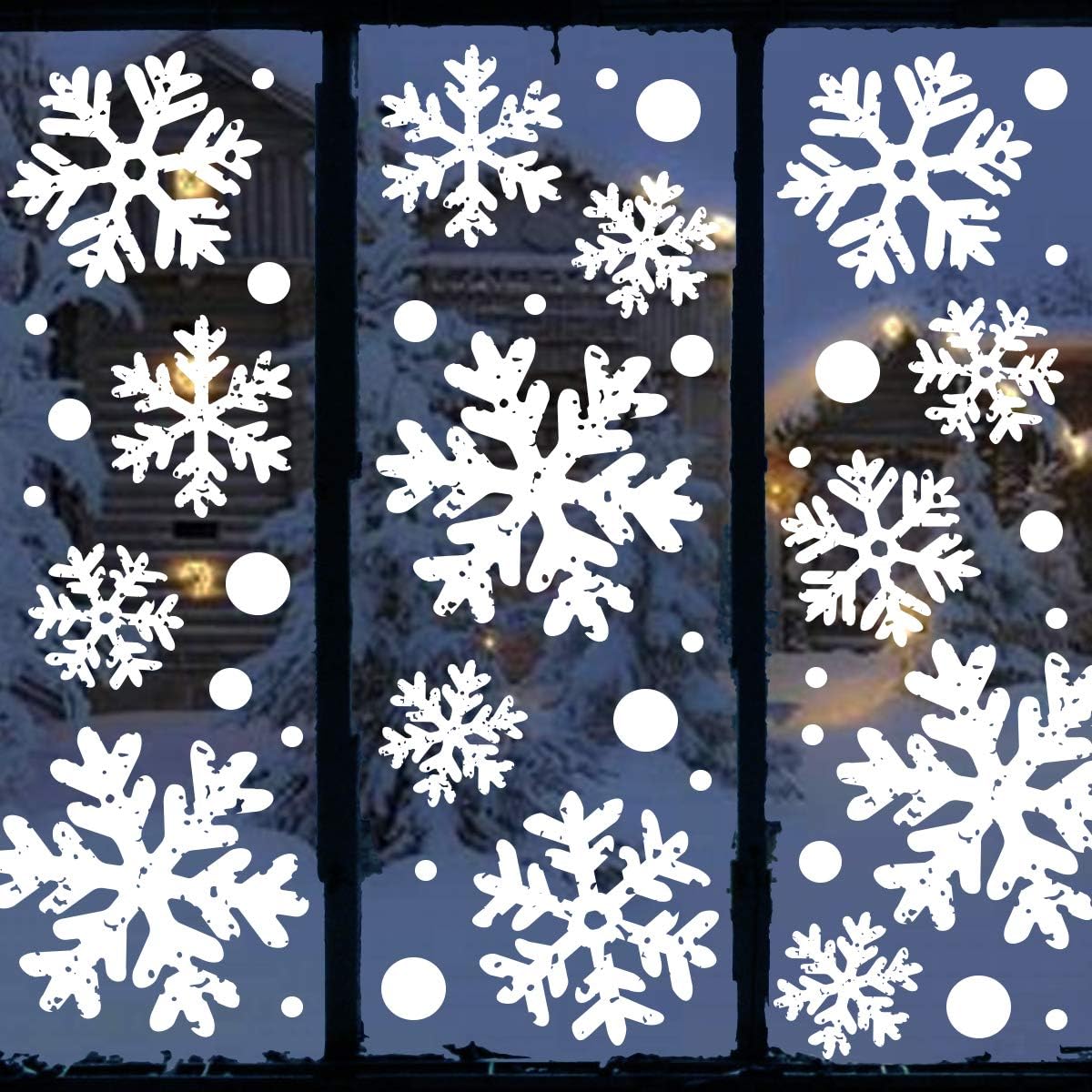 Ivenf Christmas Decorations Indoor Decor: 8 Sheets Extra Large White Snowflake Christmas Window Clings, Farmhouse Rustic Xmas Snowflake Decorations for Kids Home School Office Winter Holiday Party Ivenf Christmas Decorations Indoor Decor: 8 Sheets Extra Large White Snowflake Christmas Window Clings, Farmhouse Rustic Xmas Snowflake Decorations for Kids Home School Office Winter Holiday Party