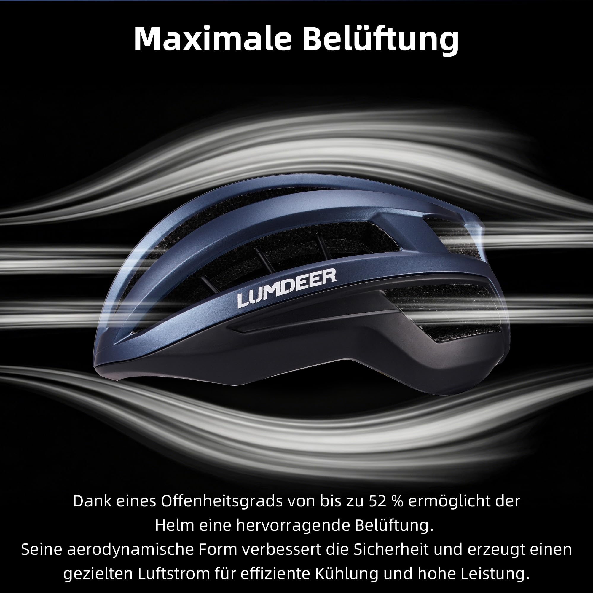 LUMDEER Matrix Fahrradhelm Erwachsene Rennradhelm Herren Damen Radhelm | Leicht & Starke Belüftung, 3D-Dämpfungssystem, CoreCage™ Technologie, Magnetverschluss, Modern Bicycle Helmet, Helm für Zopf