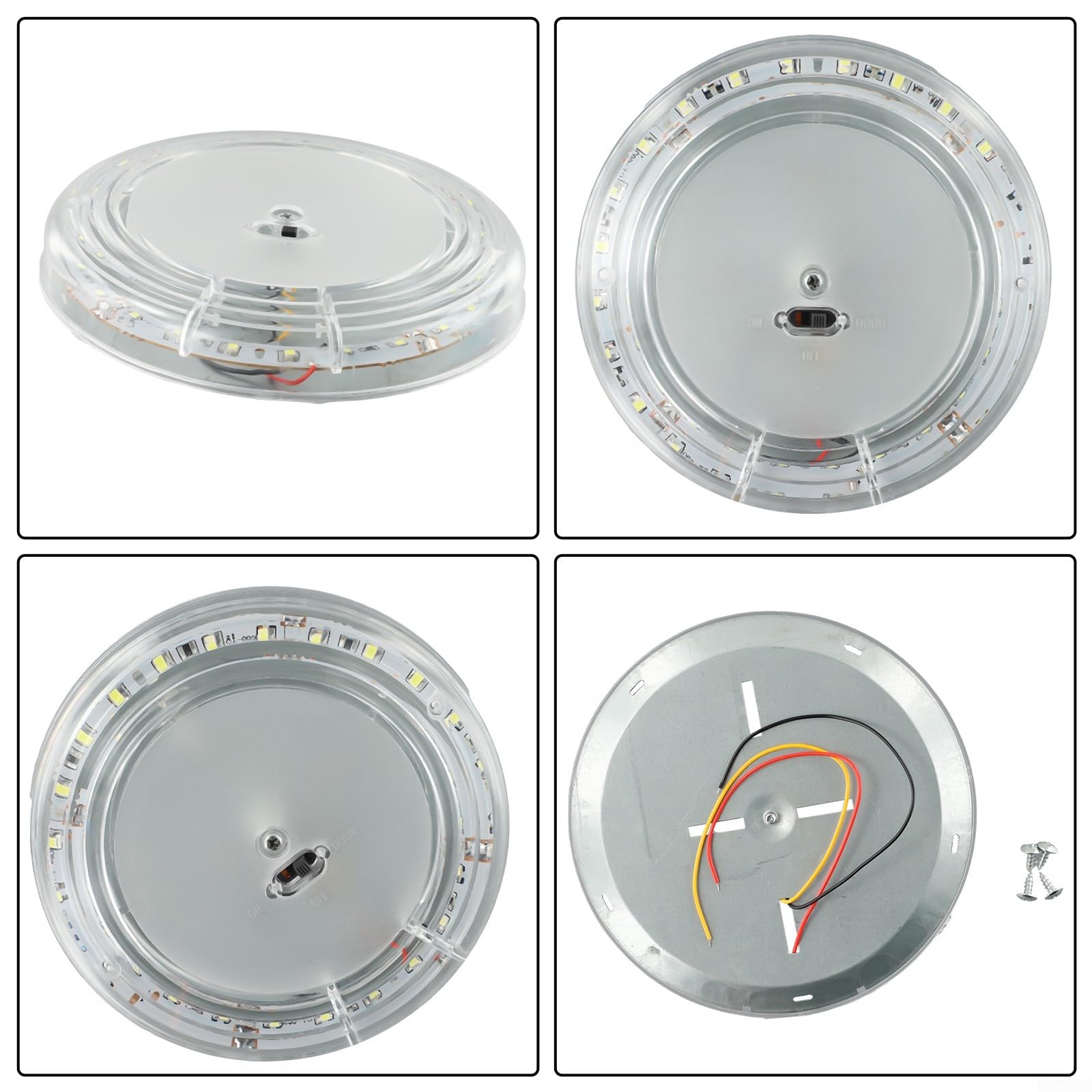 Solution d'éclairage dôme LED 12 V pour camping-car et camping-car Design fin