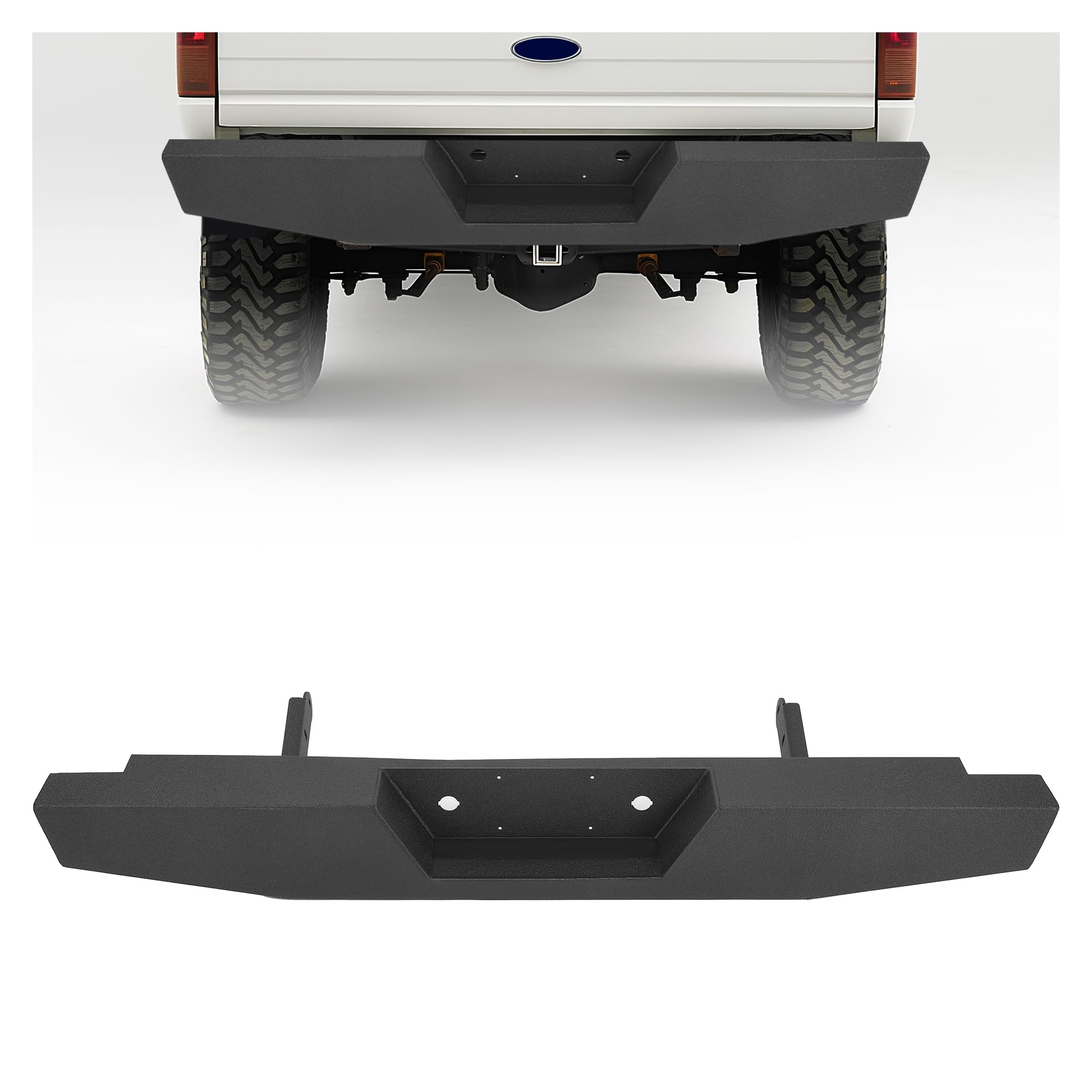 KUAFU Rear Bumper Compatible with 1973 - 1994 ford f150 rear bumper