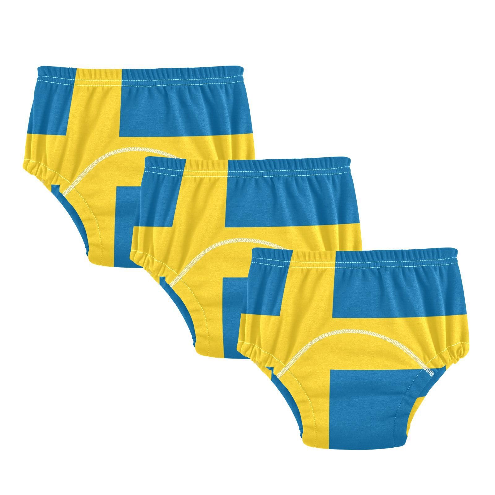 Baby Potty Training Shorts Leakproof Breathable Underwear for Toddler Boys 5T Sweden Flag