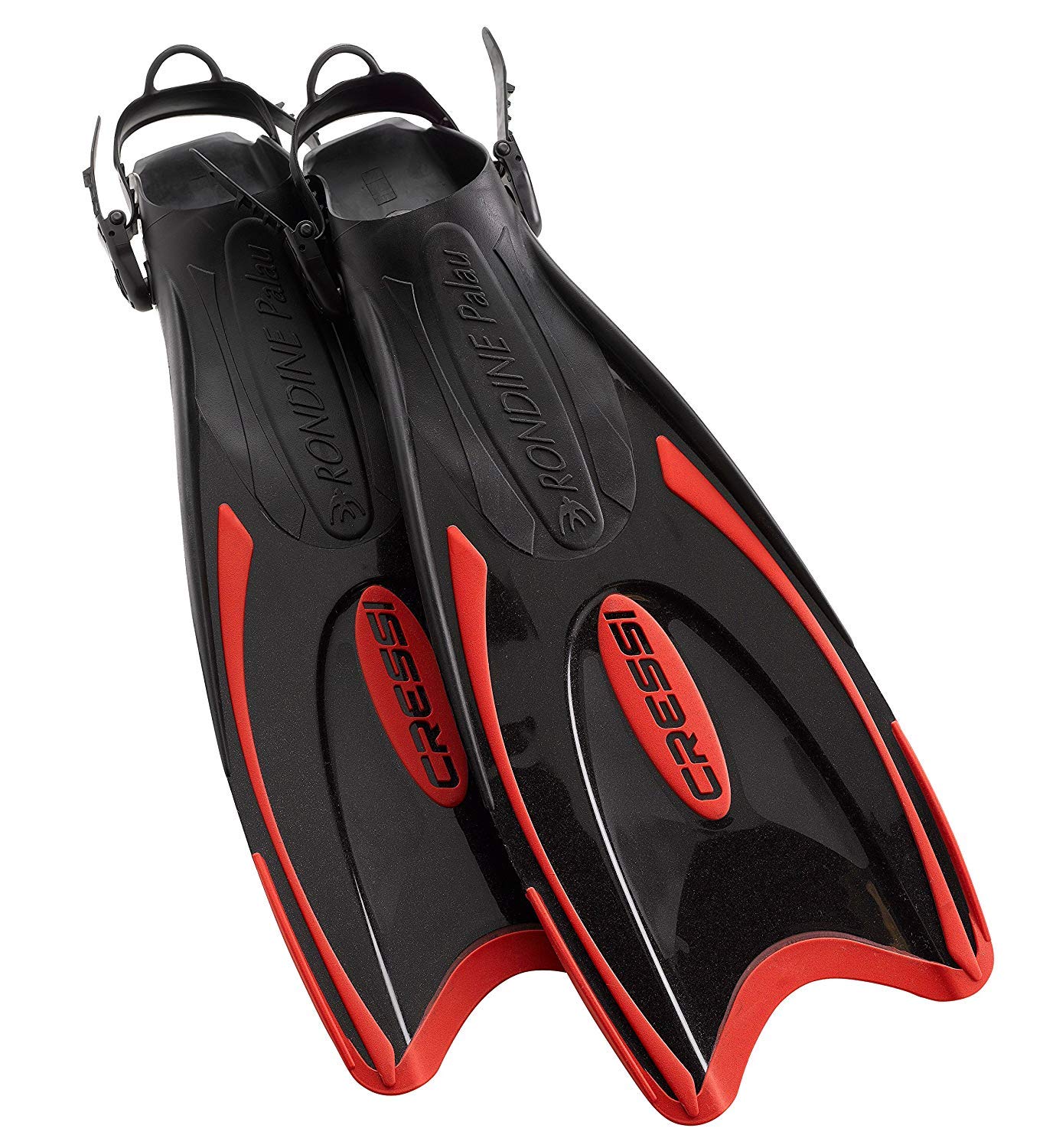 Cressi Snorkeling Adjustable Fins for All Family - Long Blade Versatile Open Heel Flippers - Palau: made in Italy