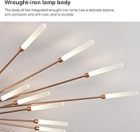 Vista 6 de Lámpara de techo LED moderna, con forma de flor de 42 cabezales, accesorios de iluminación para sala de estar, lámpara de montaje empotrado