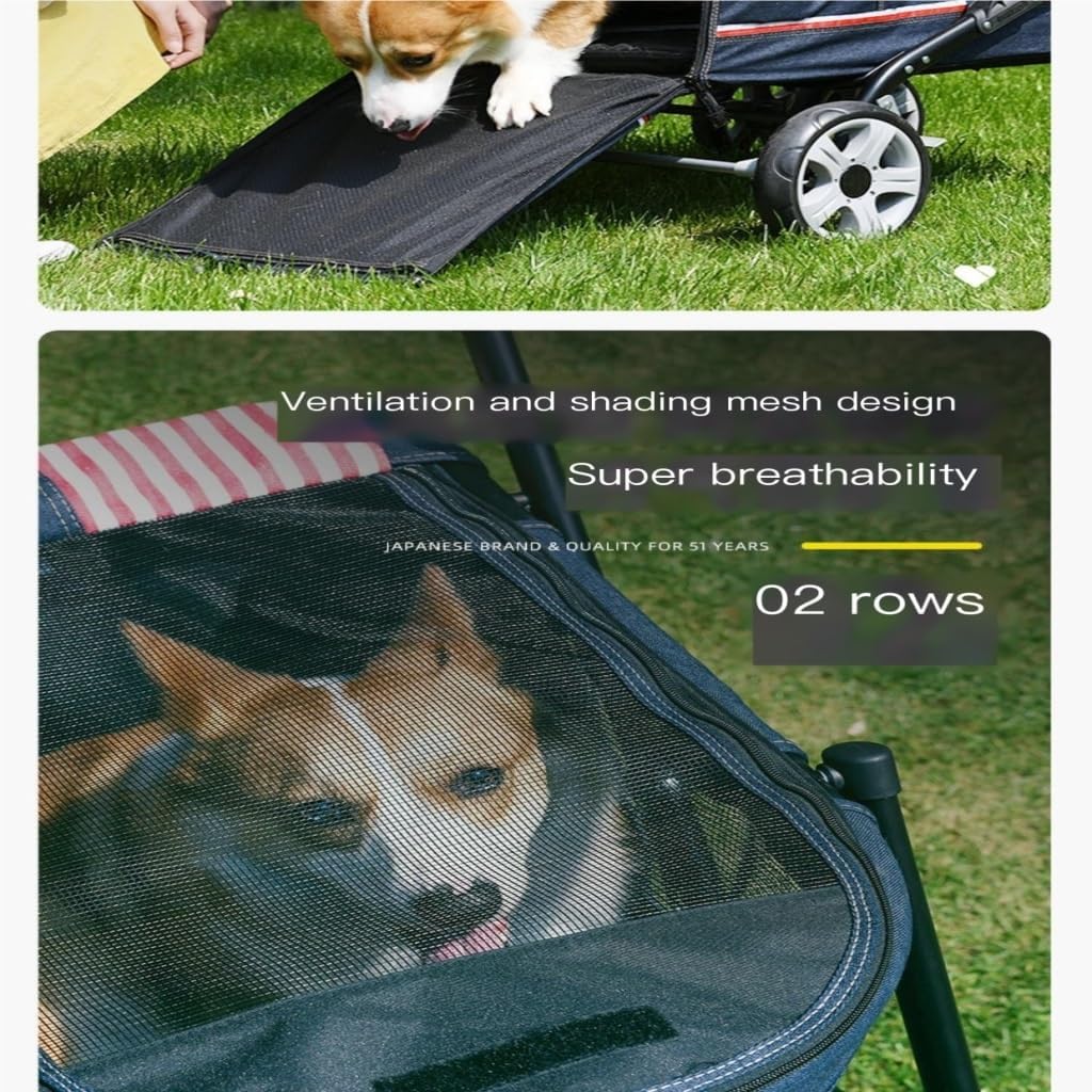 Pet Strollers Pet Stroller Dog Stroller Lightweight Foldable Cat Stroller Medium Small Dog Pet Stroller Dog Walking Cart Pet Stroller Medium(Red)