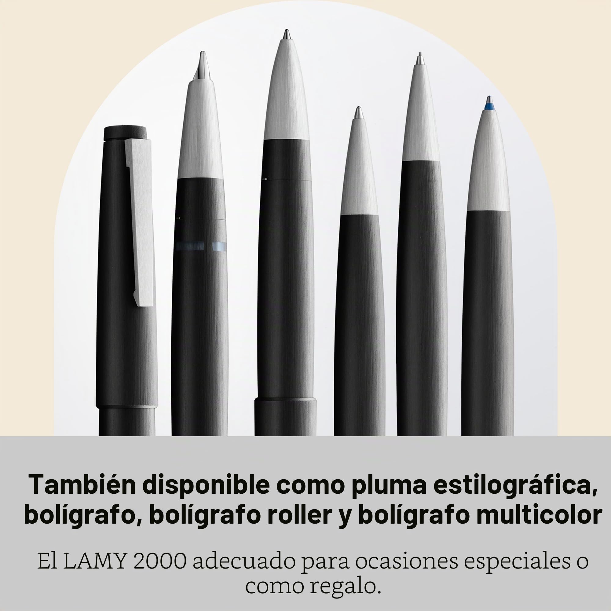 Lamy 2000 black portaminas - elegante con cuerpo robusto de policarbonato - equilibrado perfectamente- portaminas con mina M 41 de 0,5 mm y goma de borrar