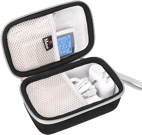 Mchoi Funda rígida de EVA portátil compatible con AUVONBelifu Dual Channel TENS Unit Muscle Stimulator Machine, solo funda