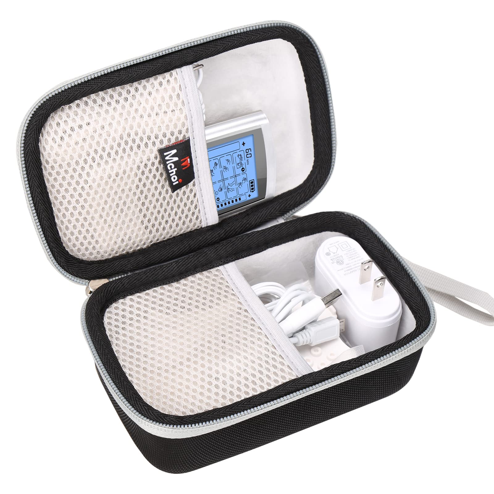 Hard EVA Portable Case Compatible with AUVON/Belifu Dual Channel TENS Unit Muscle Stimulator Machine, Case Only