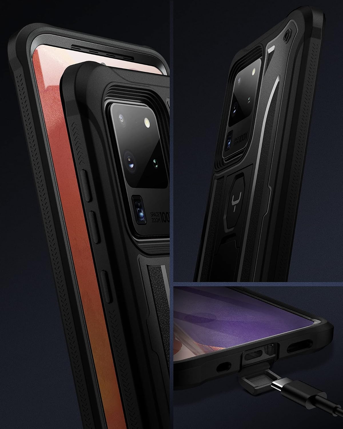 Best Cyber Deals 🔥 YOUMAKER Designed for Samsung Galaxy S20 Ultra Case with Built-in Screen Protector Work with Fingerprint ID Kickstand Full Body Heavy Duty Shockproof Cover for Galaxy S20 Ultra 5G 6.9 inch - Black Product Deal YOUMAKER Designed for Samsung Galaxy S20 Ultra Case with Built-in Screen Protector Work with Fingerprint ID Kickstand Full Body Heavy Duty Shockproof Cover for Galaxy S20 Ultra 5G 6.9 inch - Black