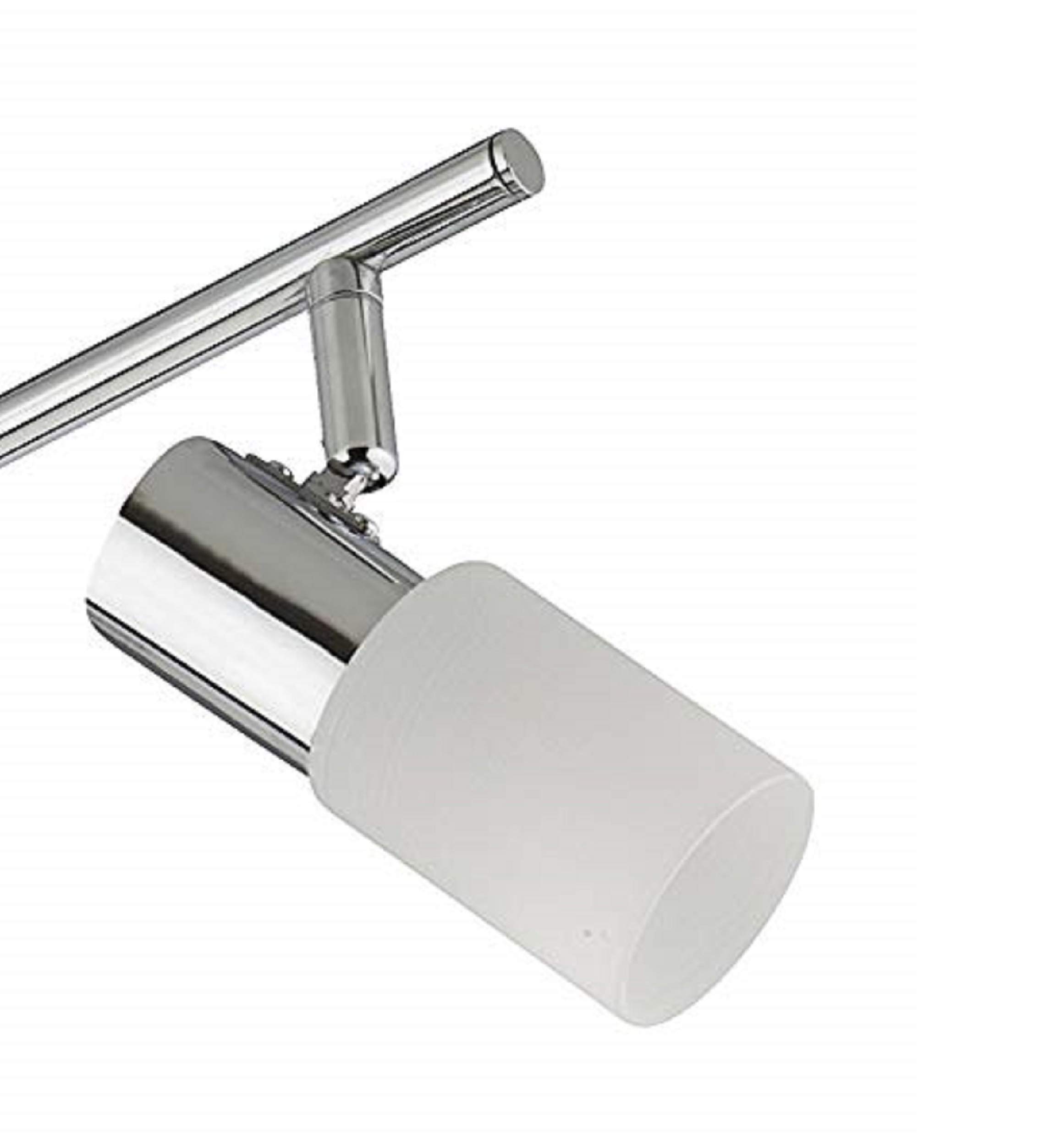 Trango 4-flammig 2007-48 LED Deckenstrahler Chrom-Optik & Alu gebürstet Serie *GRACE* inkl. 4x G9 LED Leuchtmittel 3.000K warmweiße Badleuchte, Flurleuchte, Küchenleuchte, Deckenleuchte, Deckenlampe