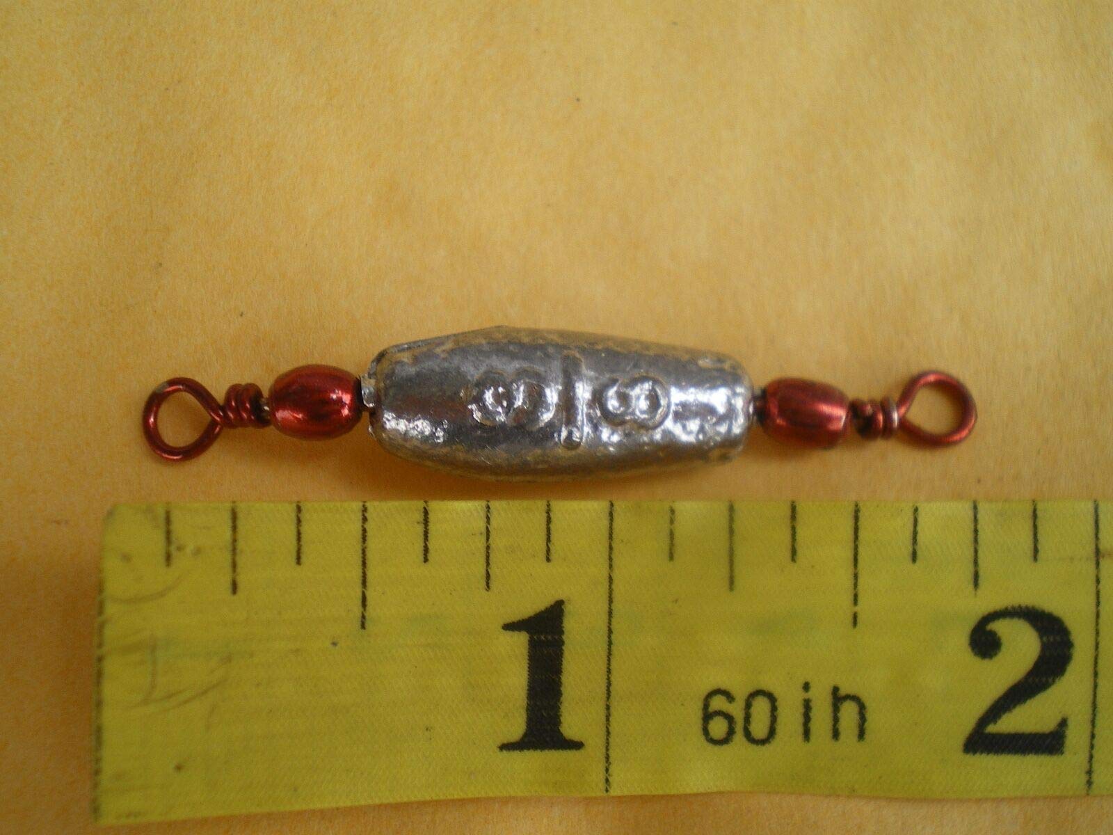 100 PCS. TROLLING Sinker W/#7 RED Barrel Swivel 3/8 OZ. G/Quality F/DO-IT Mold
