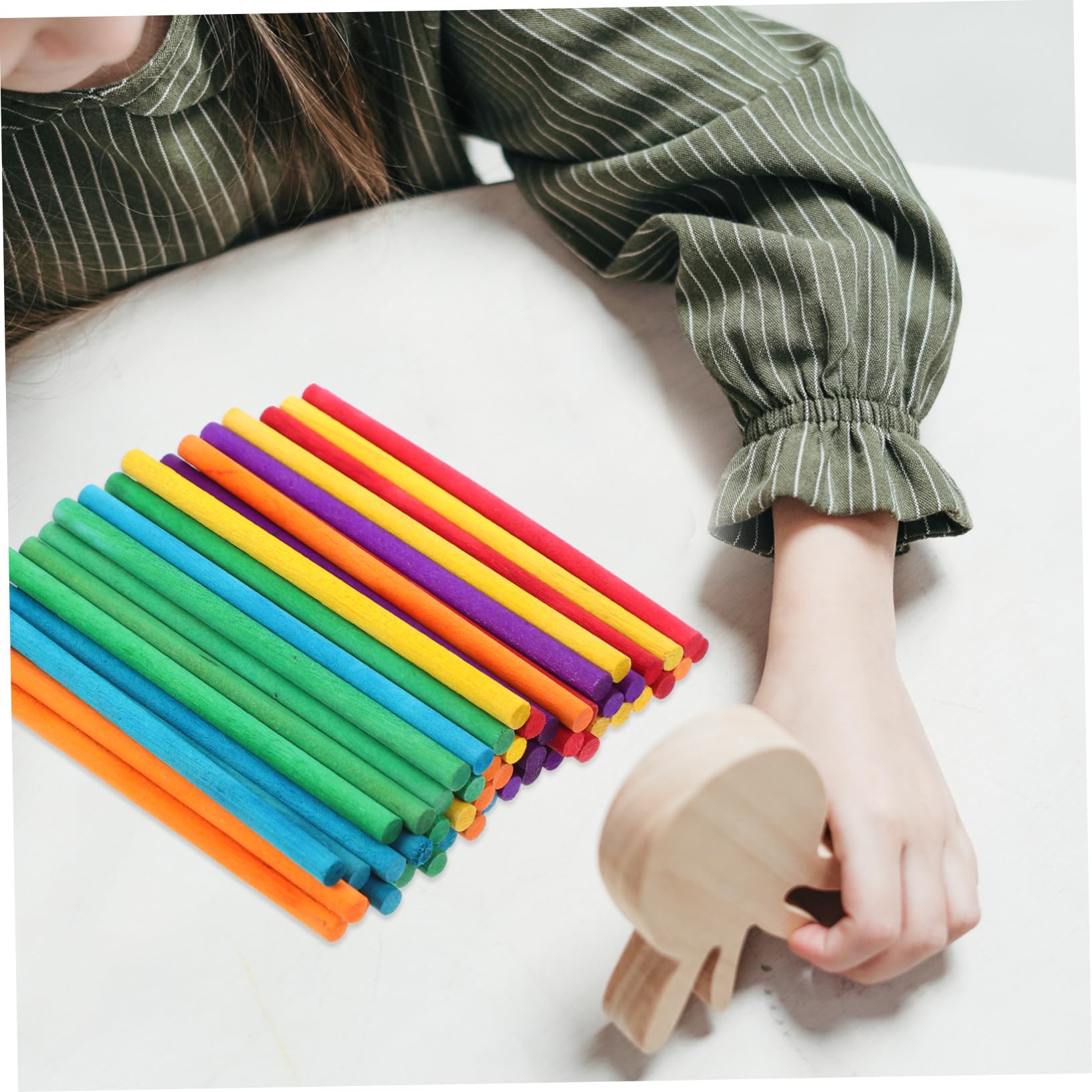 Palitos de Helado de Madera Mango Cómodo y Fácil de Sostener 500 para Manualidades Ideales para Proyectos de Bricolaje y Carpintería