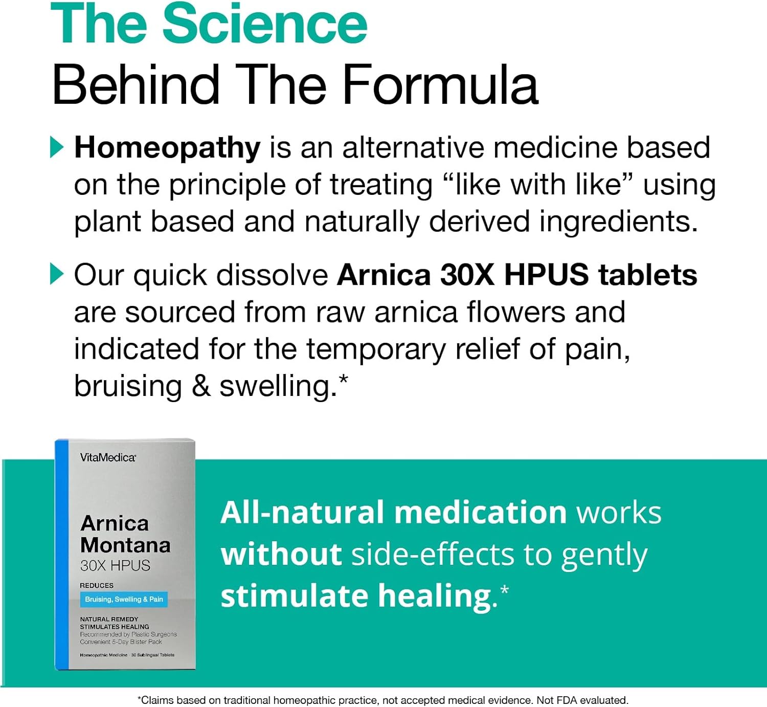 VitaMedica Arnica and Bromelain Blister Packs Bundle | for Post Surgery and Muscle Recovery | Bruise Relief | Plant Based Natural Formulas | 2 Product Bundle for Healing Support | 5 Day Supply
