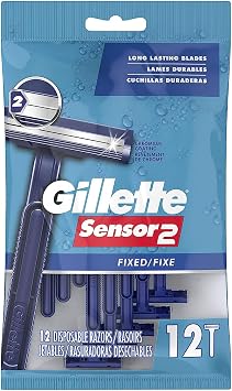 Gillette Sensor2 Disposable Razors, 12Count