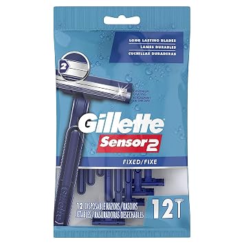 Gillette Sensor2 Disposable Razors, 12 Count