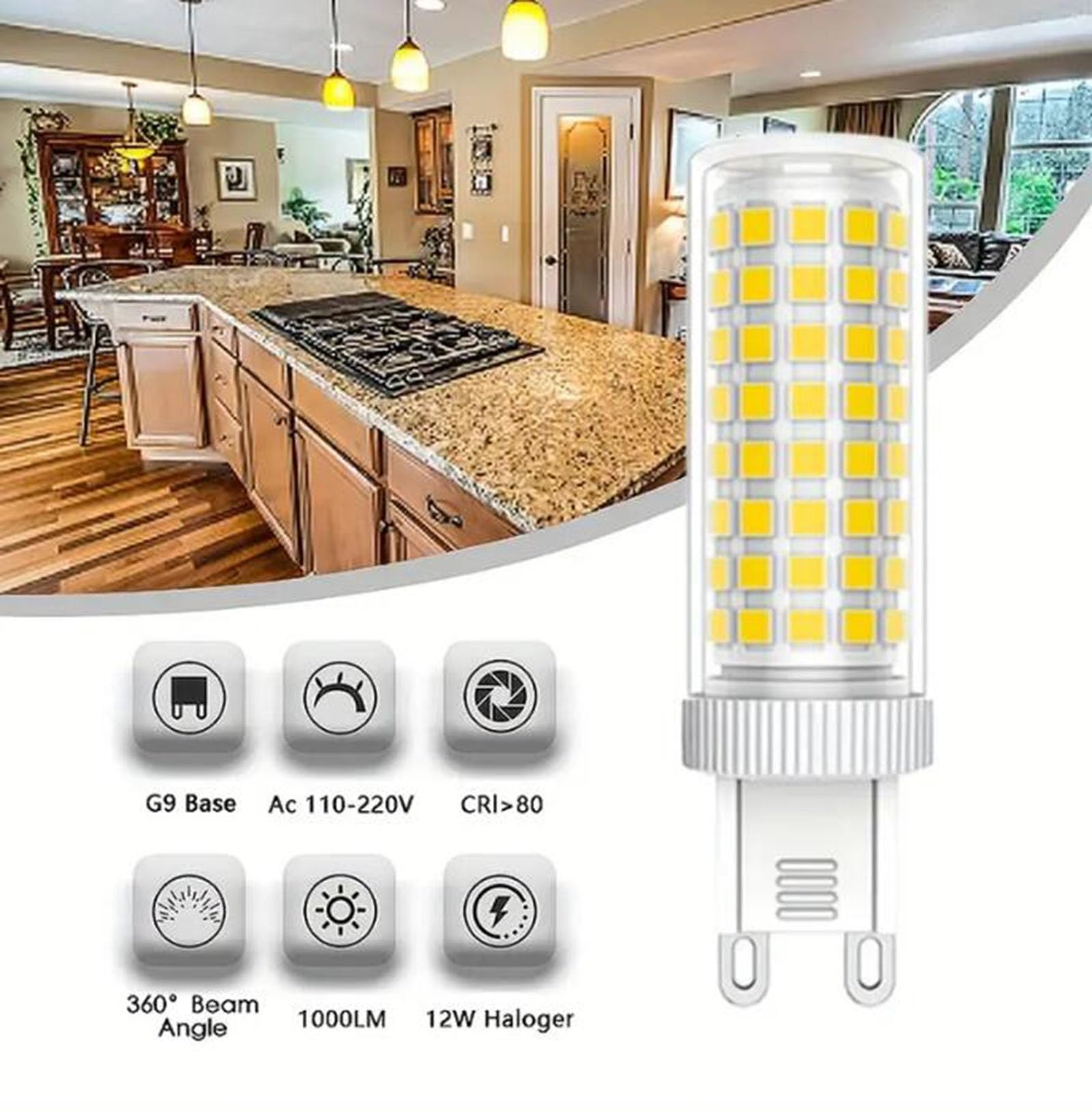 LED line Ampoules G9 1080lm, 220V, 12W (équivalent 100W Ampoule