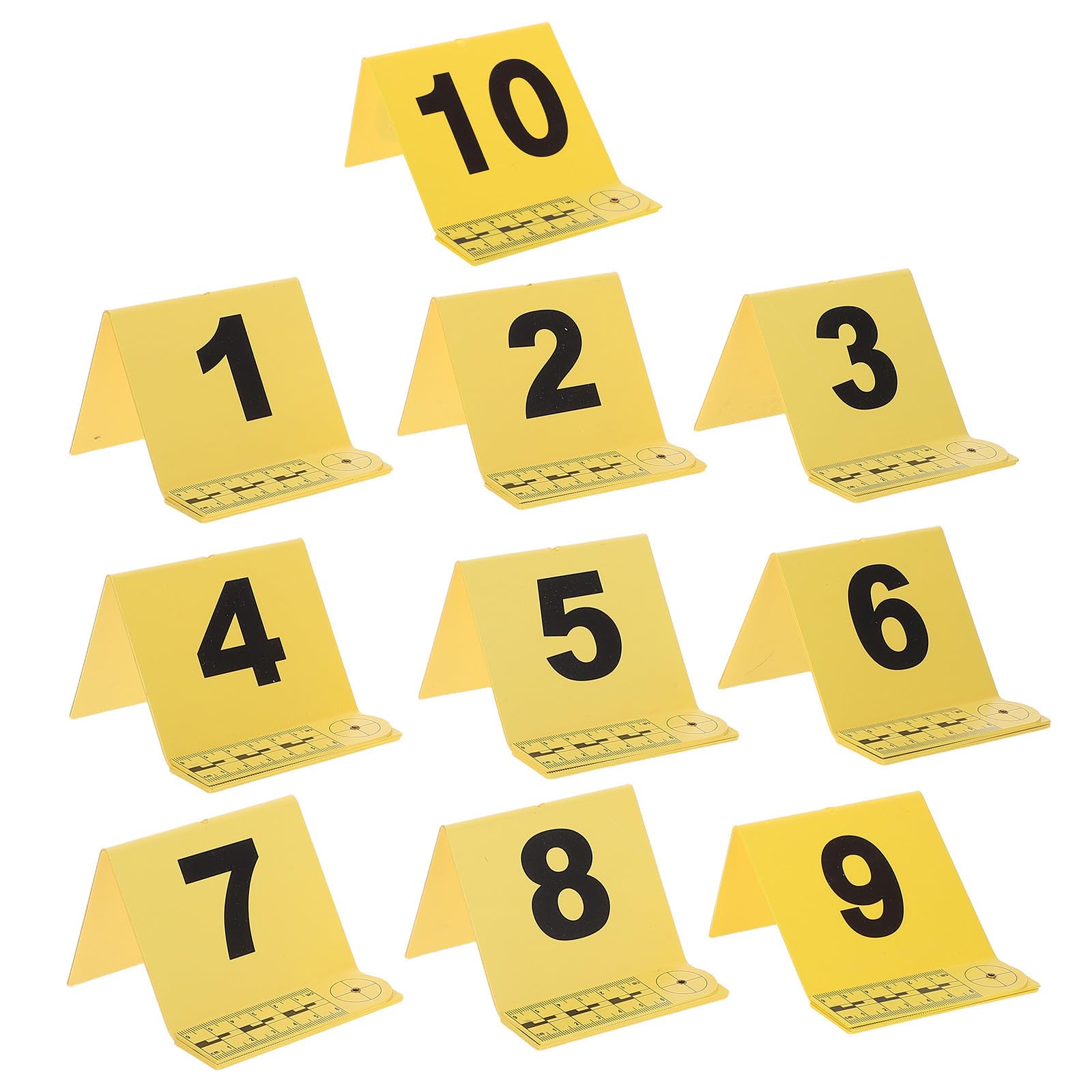 10 Pièces Marqueurs Numérotés 1 à 10 en Plastique
