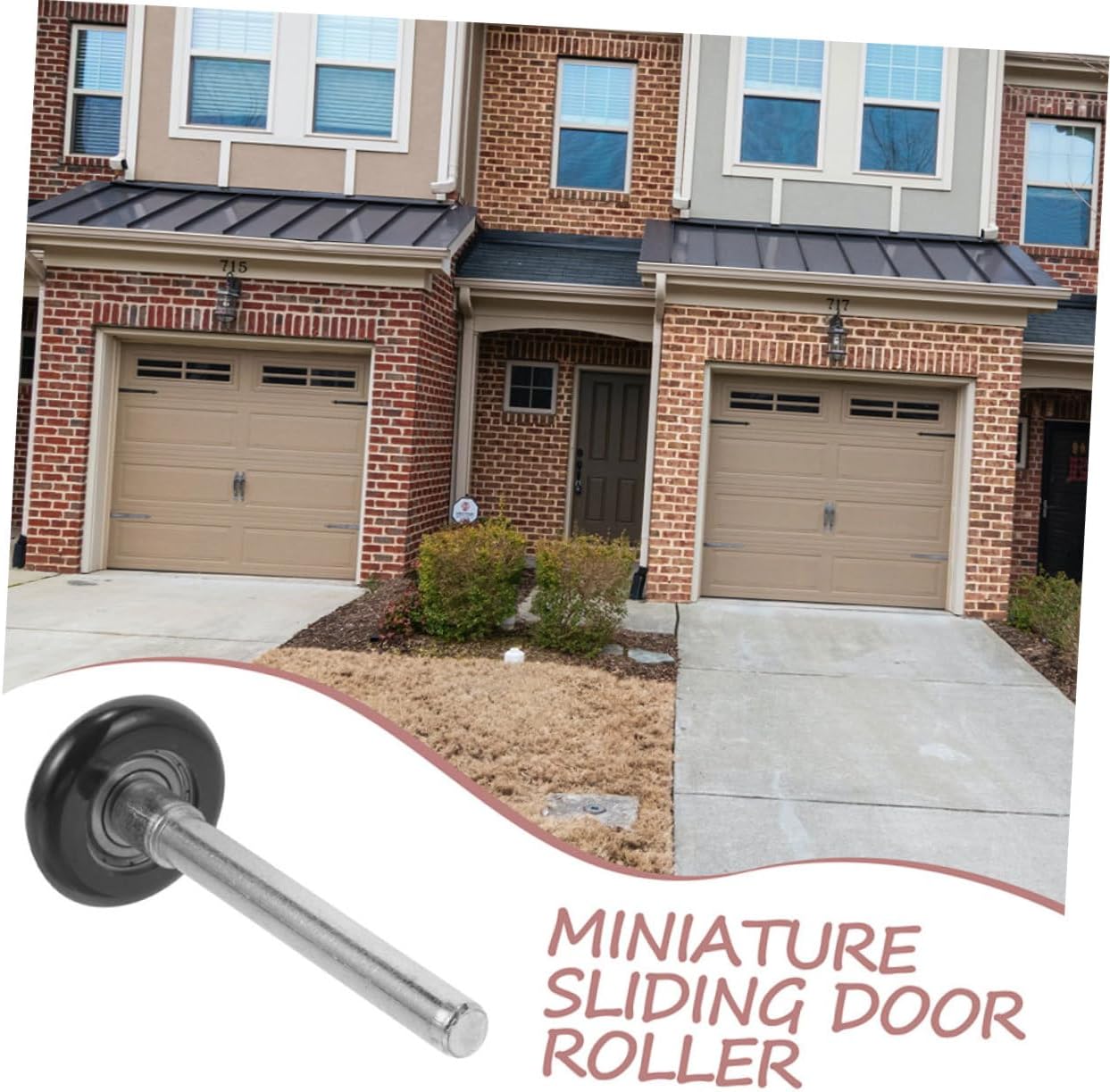 6pcs Garage Door Hardware Replacement Nylon Rollers Sliding Gate Hardware for Standard Doors