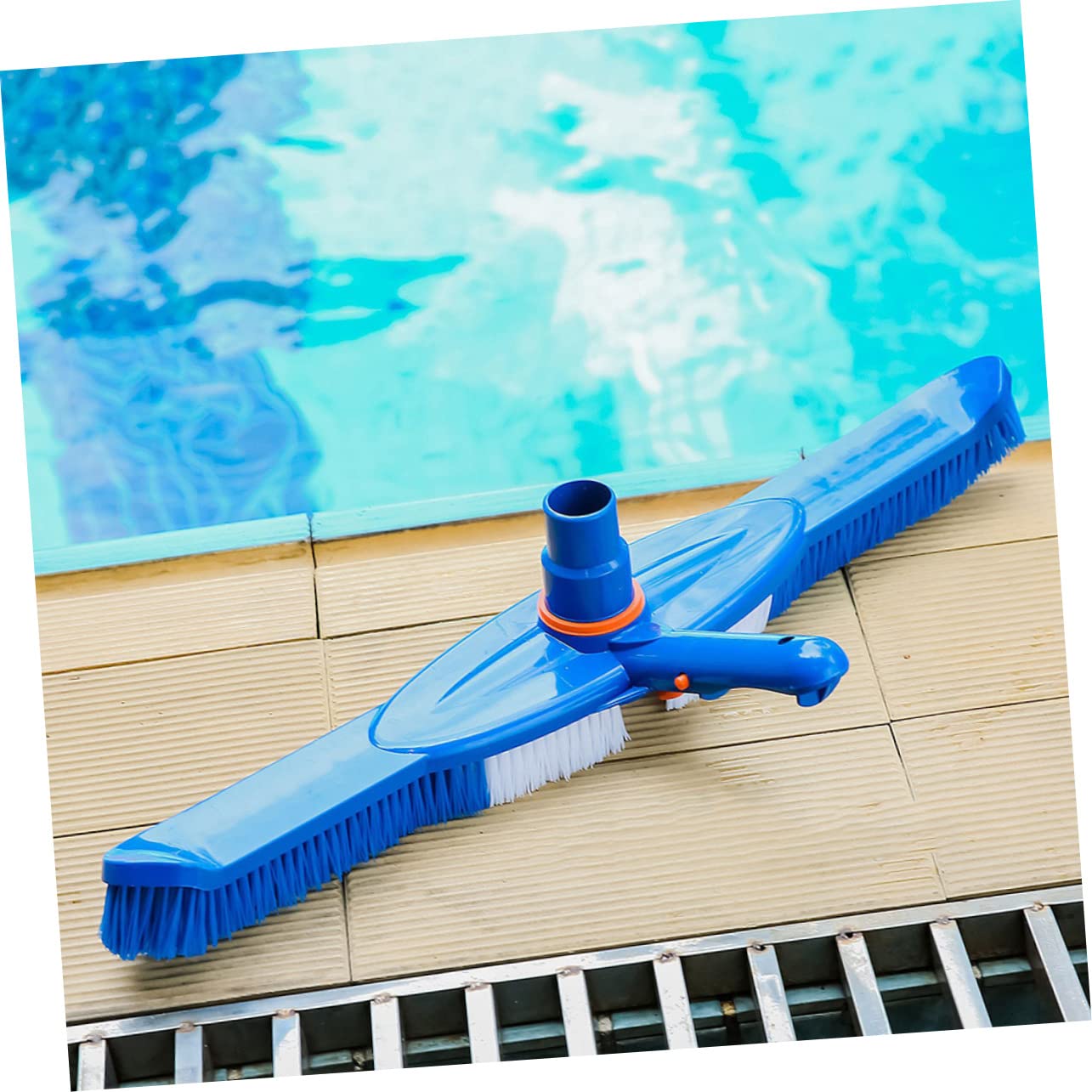 Brosse pour Piscine 20 Pouces en Plastique Robuste à Poils Rigides