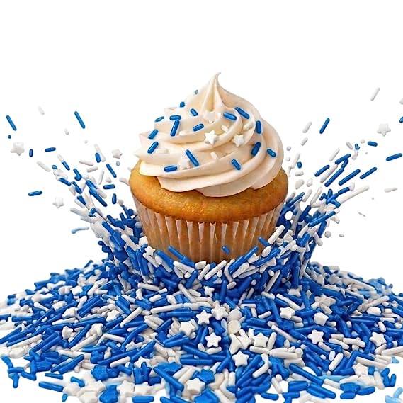 Manvscakes Sprinkles- Edible Cake and Cupcake Sprinkles with Assorted Shapes and Sizes for Parties, Metallic Sprinkle Mix for Cookies, Ice Cream, Cake and Cupcake Decorating