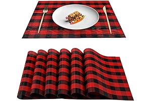 Red Plaid Placemats Set of 6: Style and Functionality for Modern Dining
