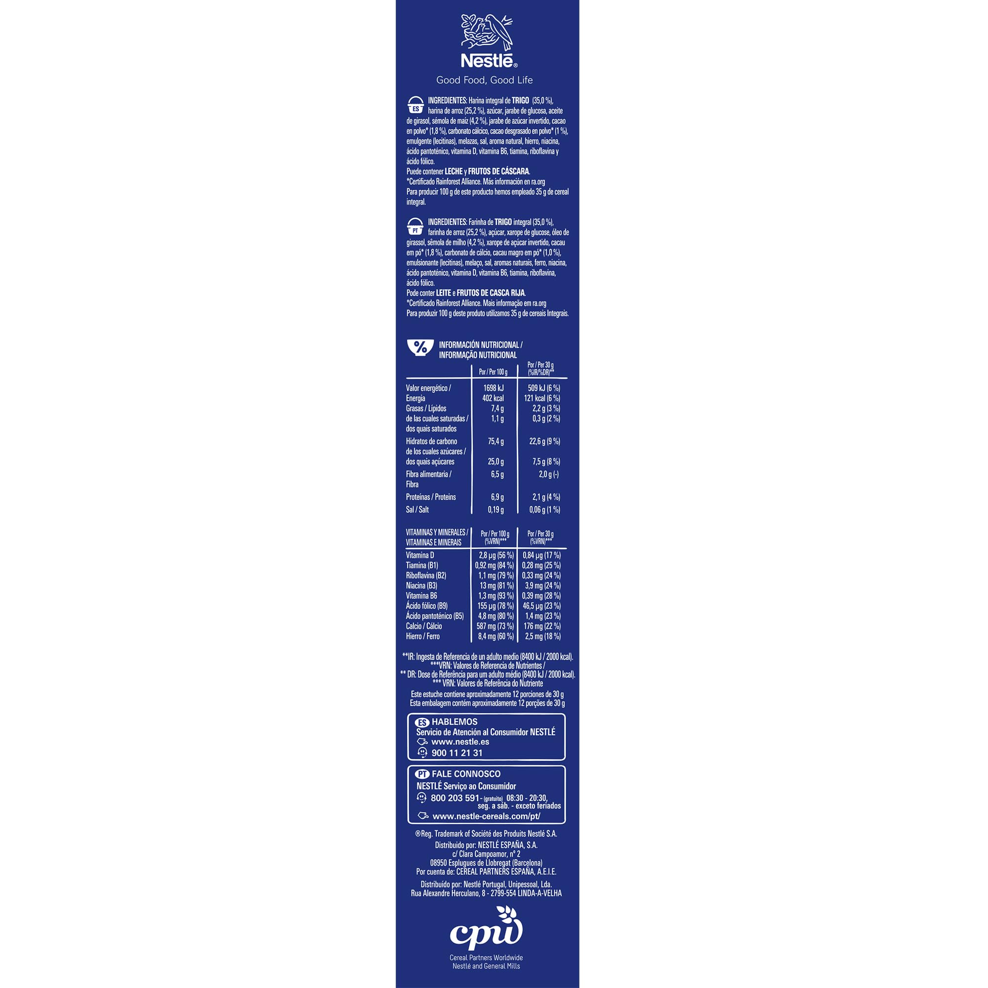 Cereales Nestlé Crunch - 14 paquetes de 375 g