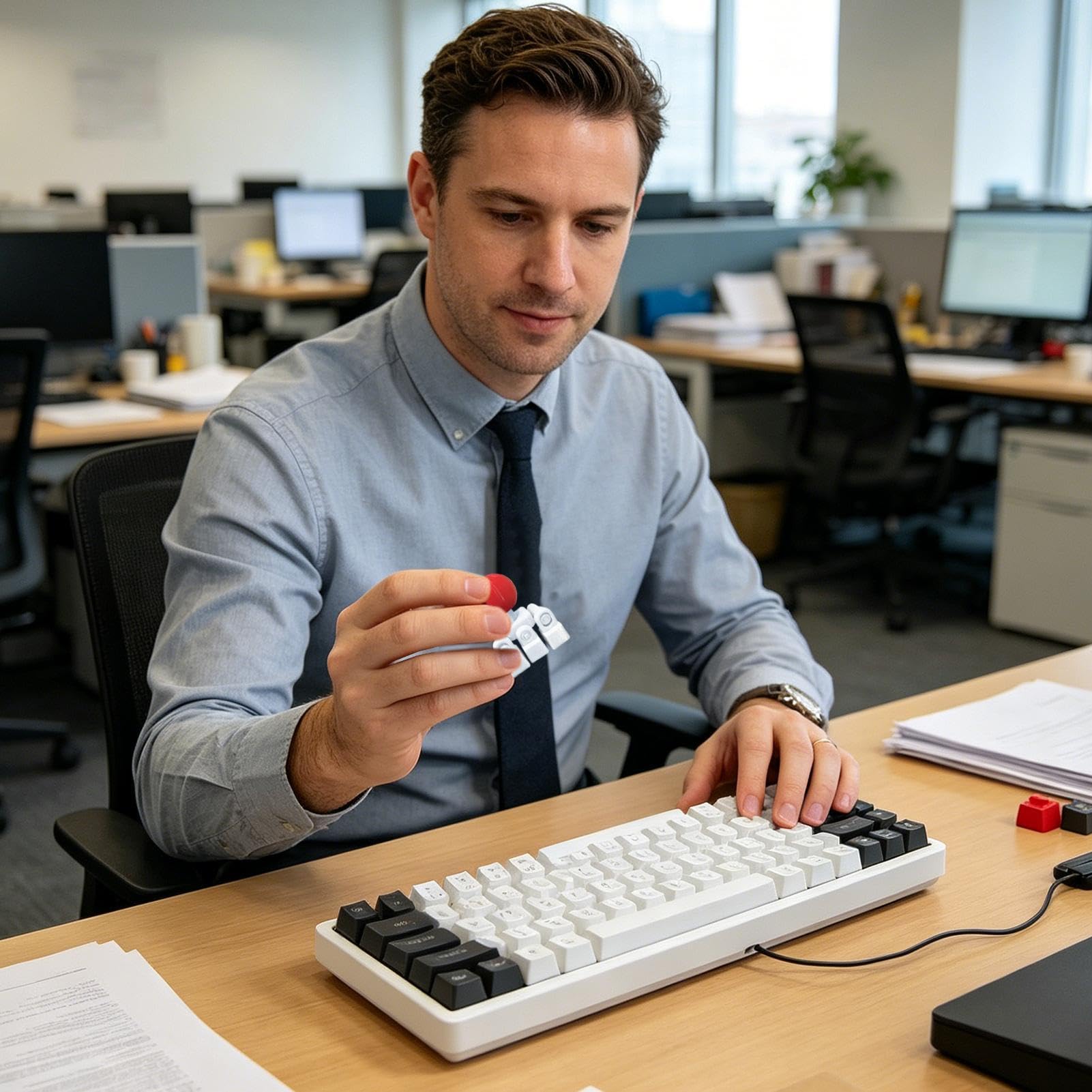 Klawisz Keyboard | Dekoracyjny odciążający druk 3D | Nakładka joysticka arcade do klawiatury | Dla Mężczyzn Kobiet Dorosłych Biuro Sypialnia Pokój Gier Praca