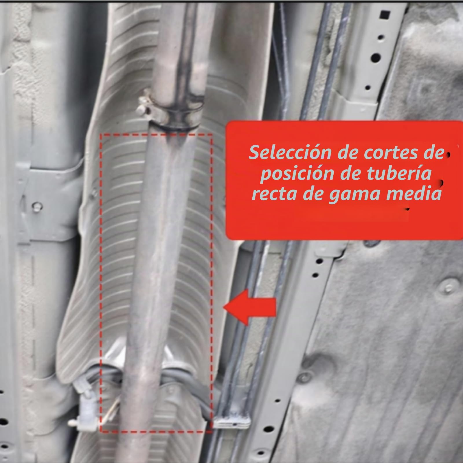 2.5in de acero inoxidable silenciador, reduce la contrapresión, resonante para tonos mejorados, universal para tubos de escape de 2.5in