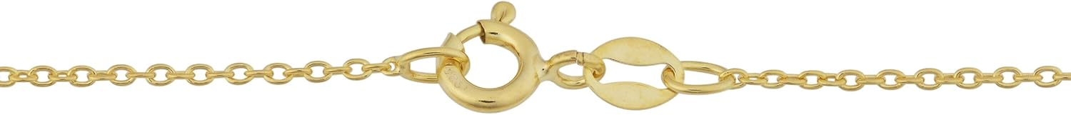 Kooljewelry Yellow Gold Plated Sterling Silver 1.3 mm Cable Chain Necklace (18 inch) - Image 2